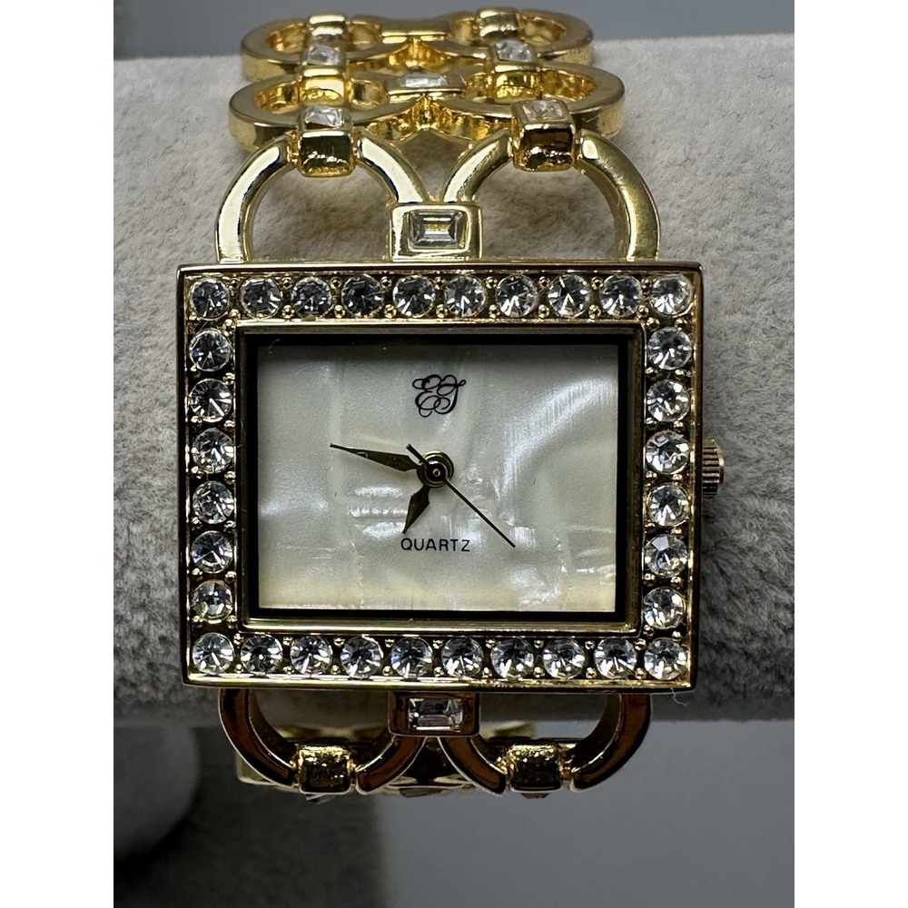 Elizabeth‎ Taylor White Diamonds Ladies Watch New Battery 29MM 7.75" S24